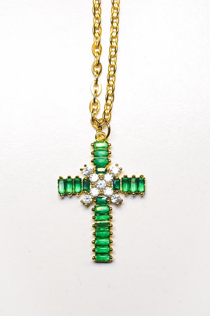 GREEN BAGUETTE CROSS