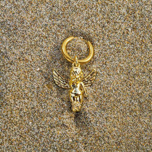 2 GOLDS ANGEL EARRING